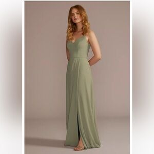 CELEBRATE DB STUDIO Chiffon Spaghetti Strap Dress